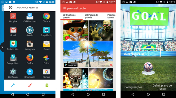 História e barra lateral