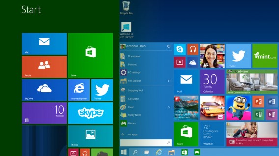 Fenster, Desktop und Startmenü in Windows 8 und Windows 10