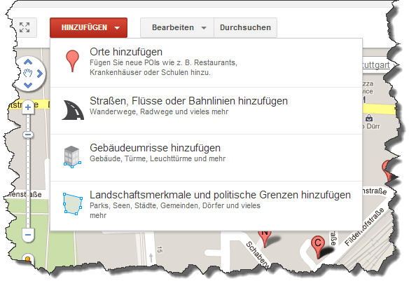 Google Map Maker - Hinzufügen Google Map Maker - Hinzufügen