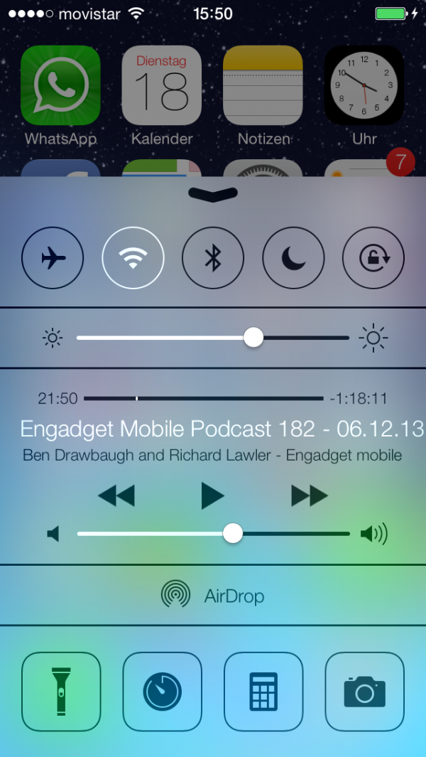 Die Einstellungen von iOS…