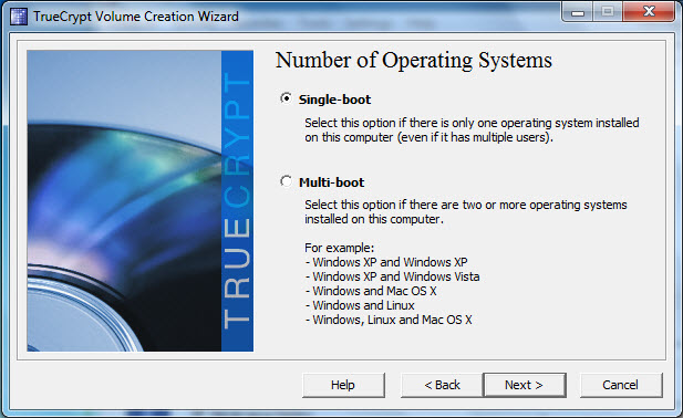 Escolha a opção Single-boot caso só tenha um sistema operacional instalado, caso contrário opte por Multi-boot