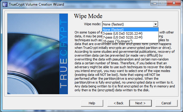 Escolha o método 3-pass para garantir que os arquivos movidos não serão lidos