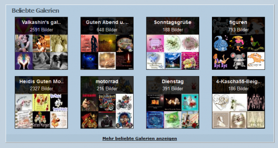 dreamies.de: Bilder teilen, eCards, Glittertext