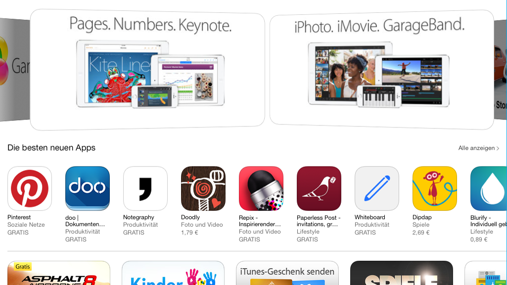 Apple iWork und iLife für…