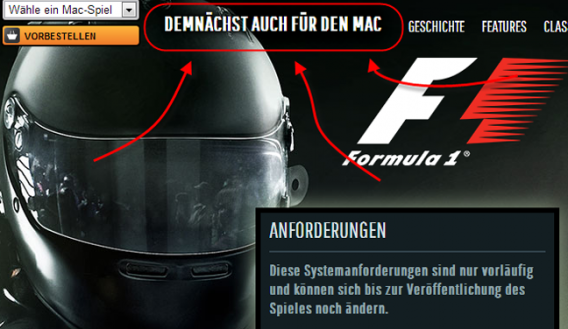 F1 2013: Die Formel 1 kommt noch in diesem Jahr auf den Mac