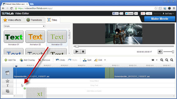 FileLab Video Editor - Testo