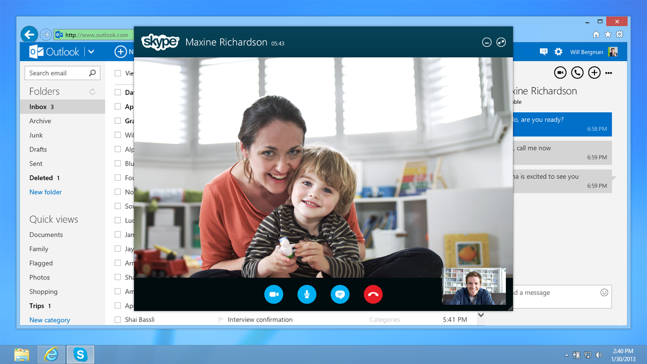 Bild des Artikels: Skype-Videoanrufe über Ou…