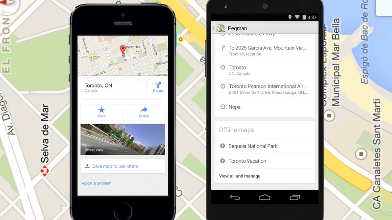 Google Maps erhält Offlinekarten