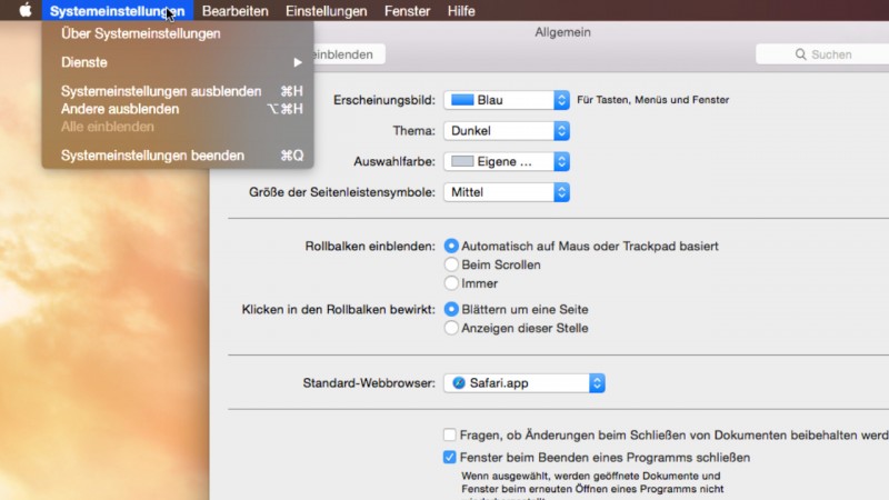 So aktivieren Sie den neuen Dark Mode in OS X Yosemite