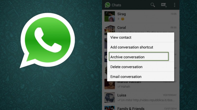 WhatsApp für Android erlaubt das Archivieren von Chats