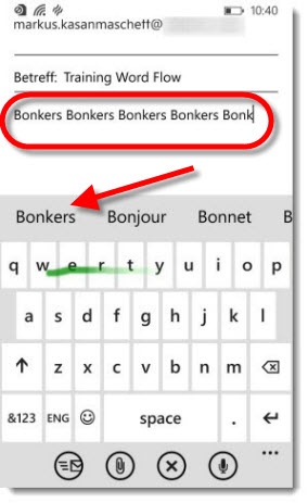 windows phone 8.1 word flow keyboard add words 02