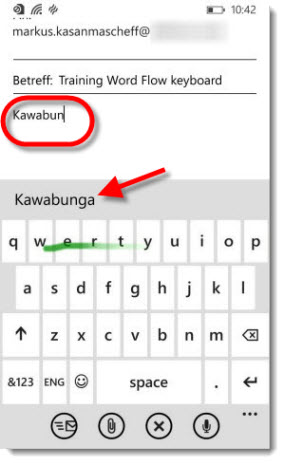 windows phone 8.1 word flow keyboard add words 03