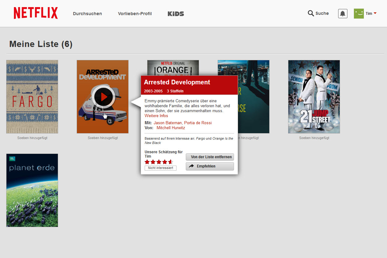 Netflix Filme Aus Liste Entfernen