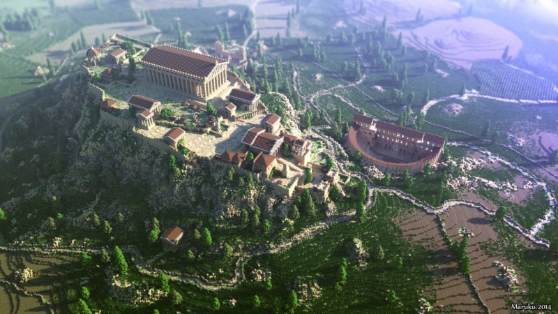 Minecraft: Besuchen Sie die Akropolis von Athen im Baukastenspiel