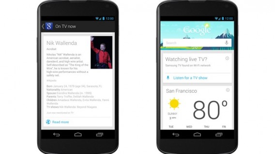 Une mise à jour de Google Now propose de la TV en live et de la musique en streaming
