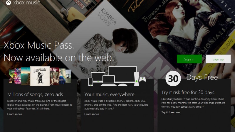 Musique en streaming: Xbox Music maintenant disponible sur le web