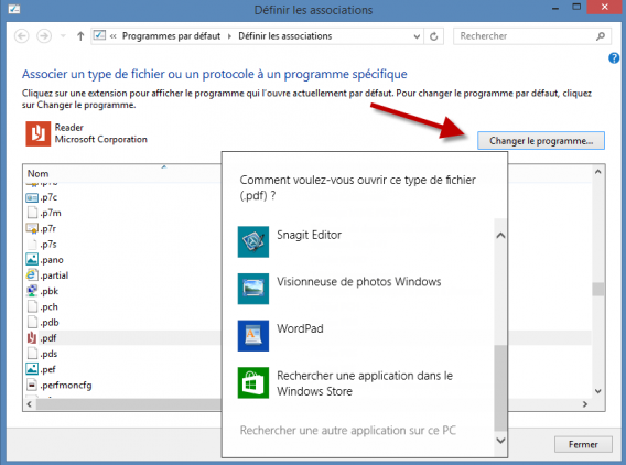 Associer fichier Windows 8.1 Associer fichier Windows 8.1