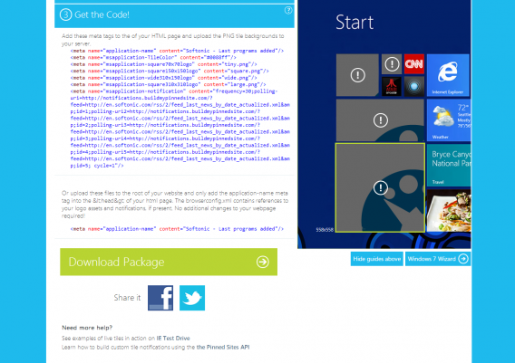 Copier coller le code HTML de la live tile