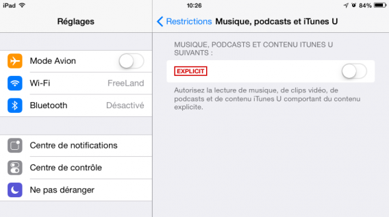iPad - contrôle parental explicite iPad - contrôle parental explicite