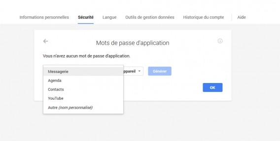 mot de passe d'appli - étape 3 mot de passe d'appli - étape 3