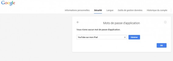 mot de passe d'appli - étape 4 mot de passe d'appli - étape 4